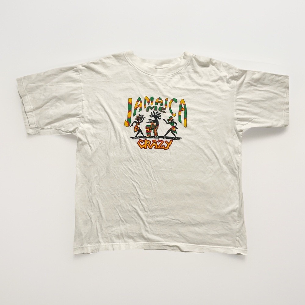 Vintage Gone Dread Jamaica Me Crazy T Shirt Rasta Reggae Parody Comedy XL
